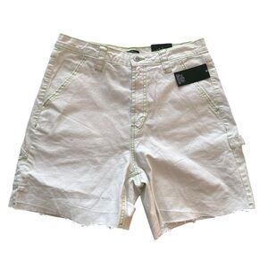 wild fable Cut off Utility Shorts Contrast Stitch Detail White 14
